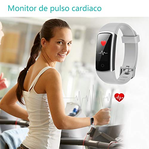 YAMAY Pulsera de Actividad Inteligente Impermeable IP68 con 14 Modos de Deporte,Pulsera Inteligente con Pulsómetro, Blood Pressure, Sueño,Podómetro,Pulsera Deporte para Android y iOS Teléfono móvil