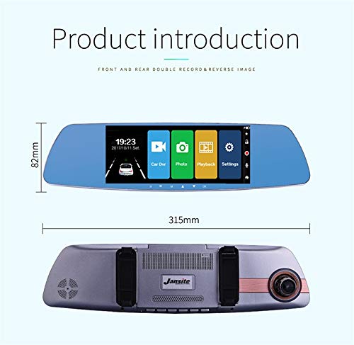 YANGFH Grabadora de visión trasera de 7 pulgadas con grabación doble, Navegador de control de voz de Android, Navegador GPS for automóvil, Espejo retrovisor, Grabador de conducción registrador de la c