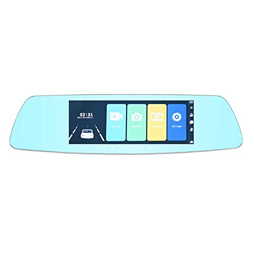 YANGFH Grabadora de visión trasera de 7 pulgadas con grabación doble, Navegador de control de voz de Android, Navegador GPS for automóvil, Espejo retrovisor, Grabador de conducción registrador de la c