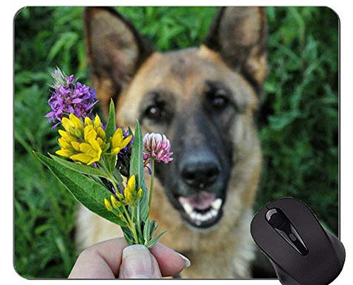Yanteng Imprimir con Alfombrilla de ratón de Pastor alemán, Alfombrilla de Goma de Perro