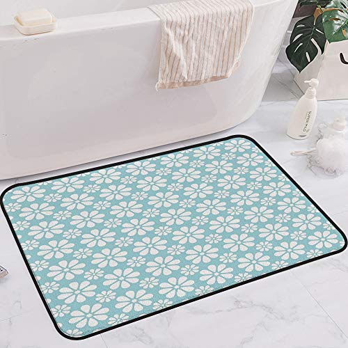 Yaoniii Alfombra de baño Antideslizante, Urbano, el Centro de Denver Ferril Lake Colorado en The Morning City Park Capital, Rosa g,Alfombrilla de baño Absorbente Alfombras Alfombrilla baño Esponjosa