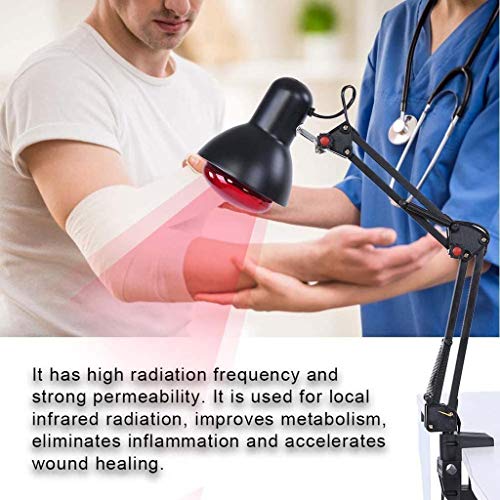 Y&AX Lámpara De Calor Infrarroja Lejana TDP De Escritorio, Dispositivo De Terapia Mineral, Alivio del Dolor para Articulaciones Y Músculos, Brazo Ajustable, Diseño Portátil Y Liviano