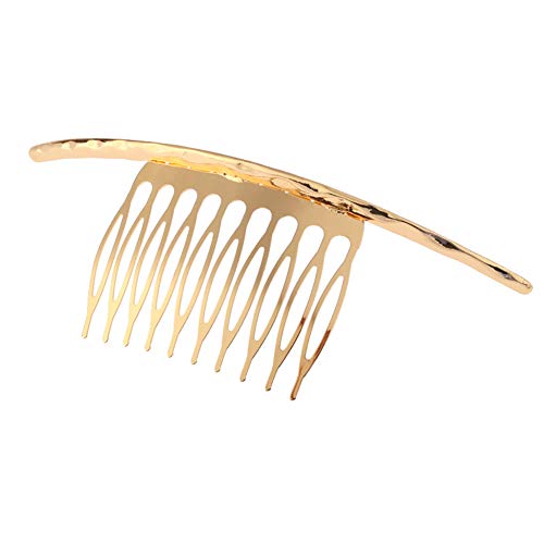 YAZILIND Diseño Simple Inserciones Elegantes Pinza de Pelo Accesorios para el Peine de Cola de Caballo para Mujer Damas Pinza de Pelo Tocado Dorado