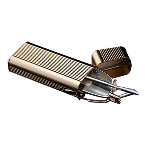 YDYJ Gafas De Lectura Mini Lectores De Oro Portátiles Plegables para Hombres Gafas De Mujer Bisagras De Primavera Gafas con Estuches De Lectura