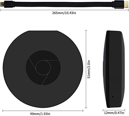 YEHUA Wireless HDMI Display Adapter Receiver Streaming Media Player Share Videos Audio Image Live Camera and Music from PC Phone to TV Monitor / Projector
