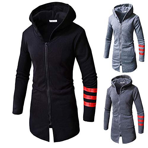 Yesmile ⭐ Hombre Sudadera con Capucha Invierno Calentar elástico Traje de Deportes al Aire Libre Manga Larga Ajustado Delgado Patchwork Color Liso Estilo Simple