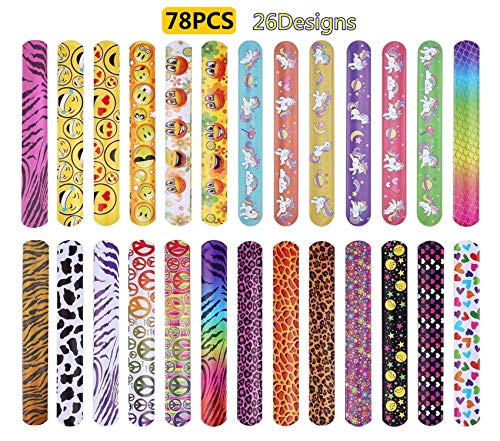 Yetech 78 Piezas Pulseras de Juguete, Regalo de Fiesta de cumpleaños para niños y niñas favores, 26 Estilos