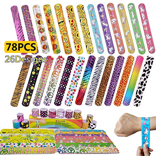 Yetech 78 Piezas Pulseras de Juguete, Regalo de Fiesta de cumpleaños para niños y niñas favores, 26 Estilos