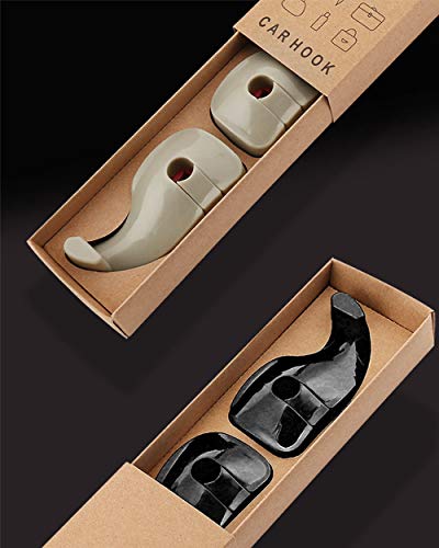 YFSEOS Gancho de Respaldo Para Asiento de Automóvil Creativo Oculto Multifuncional, Gancho de Almacenamiento de Reposacabezas Giratorio de 360 ​​Grados Para Diseño de Cerradura (negro)