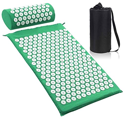 YHDNCG Masaje con cojín de acupuntura, colchoneta de Yoga, cojín masajeador, cojín para aliviar el Dolor de Espalda, Funda de Almohada con cojín de acupuntura