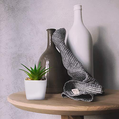 YHmall 4pcs Plantas Artificiales Decoracion Exterior de Suculentas con Macetas Plásticas de Interior y Exterior para Cocina, Jardín, Patio