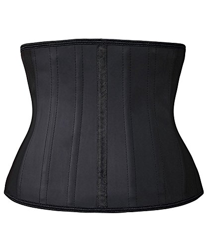 YIANNA Faja Reductora Mujer Torso Corto Waist Trainer Corset Colombianas Fajas Reductoras Adelgazantes Abdomen Postparto Negro, 110299 Size S