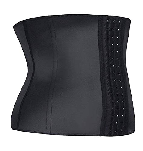 YIANNA Fajas Reductoras Adelgazante Mujer Waist Trainer Corset Reductor Cinturilla Moldeadora Latex Corsé Colombianas Negro, 110299 Size S