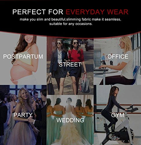 YIANNA Mujer Fajas Reductoras Corsé Waist Trainer Corset Reductor Adelgazante Bustiers de Cinturón Formación Negro,UK-YA- U37G-Black-L