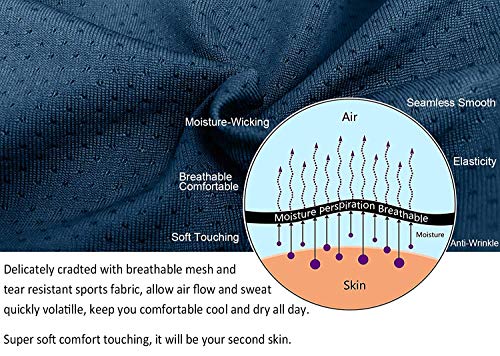 YIANNA Sujetador Deportivo Mujer con Relleno Top Yoga Running Alto Impacto Sujetadores Deportivos sin Aros Azul, YA139 Size XL