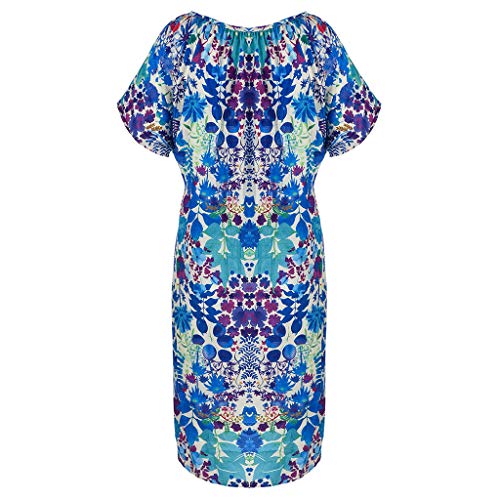 YiHANK 2019 Verano Más El Tamaño De Las Mujeres De Hombro De Impresión Floral De Manga Larga Irregular Casual Vestido De Colores Brillantes Del Sol Brillante Entusiasmo Señoras Vestidos