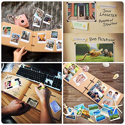 YIHAO Adventure Book Album de Fotos,Libro de Aventura con Accesoro Maravilloso, Our Adventure Scrapbooking DIY Vintage Aniversario Boda Amigos Novios Bebé ,Regalo único para el cumpleaños