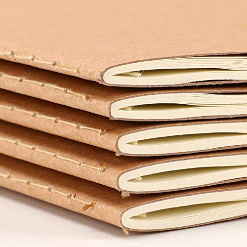 YILEEY Pack de 5 cuadernos, A4 Tapa de Kraft Blanda Cuadrícula 60 páginas, Libretas Grapadas Cuaderno de Notas para Despacho Diario Escritura de la Escuela Chicos Chicas y Maestros