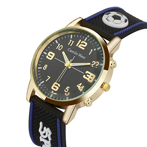 Yivise Relojes Deportivos para Hombre al Aire Libre Correa de Silicona Dial de Escala de precisión Reloj de Pulsera de Moda(A)