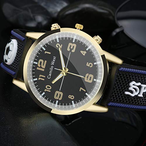 Yivise Relojes Deportivos para Hombre al Aire Libre Correa de Silicona Dial de Escala de precisión Reloj de Pulsera de Moda(A)