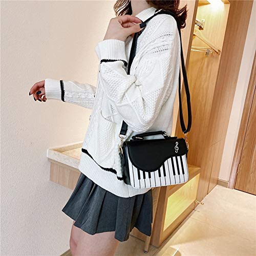 Yiyu Damas de Piano con Estilo del Monedero del Hombro del Bolso del patrón, Bolso de Hombro for Las Damas x (Color : Pink)