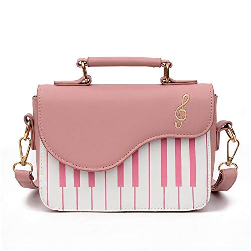 Yiyu Damas de Piano con Estilo del Monedero del Hombro del Bolso del patrón, Bolso de Hombro for Las Damas x (Color : Pink)