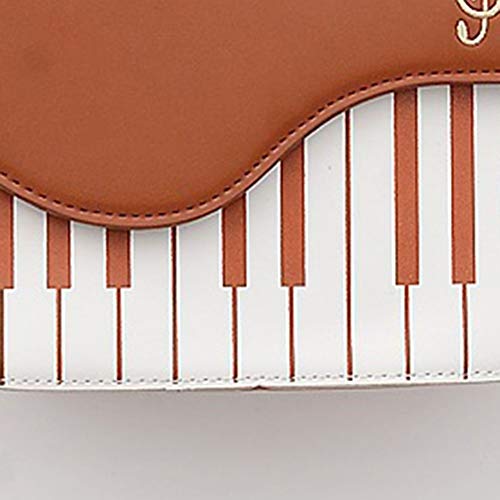 Yiyu Damas de Piano con Estilo del Monedero del Hombro del Bolso del patrón, Bolso de Hombro for Las Damas x (Color : Pink)