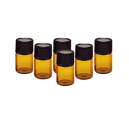 Yizhao Ambar Botellas de Aceite esencial de Vidrio Vacías 2ml,con Reductor de Orificio y Tapa,Para Aceites Esenciales, E-Líquidos,Aromaterapia,Perfumes,Masajes,Laboratorio de Química – 36 Pcs