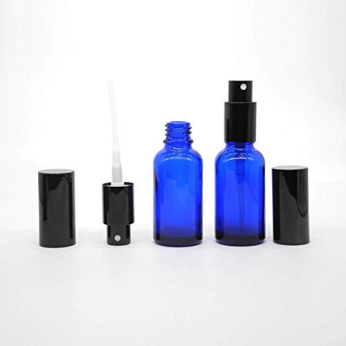 Yizhao Azul Pulverizador Cristal 30ml, Glass Spray Bottles con [Atomizador],para Aceites Esenciales, Mezclas de Aromaterapia, Perfumes, Masajes, Líquidos Químicos, Farmacéutico– 12Pcs
