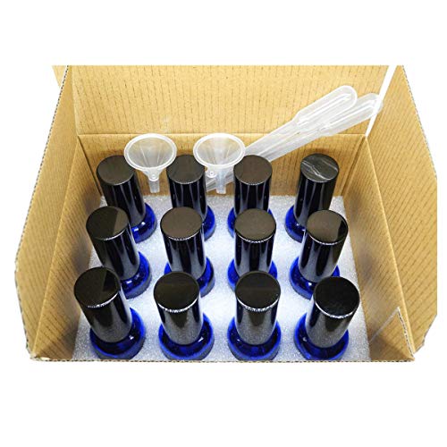 Yizhao Azul Pulverizador Cristal 30ml, Glass Spray Bottles con [Atomizador],para Aceites Esenciales, Mezclas de Aromaterapia, Perfumes, Masajes, Líquidos Químicos, Farmacéutico– 12Pcs