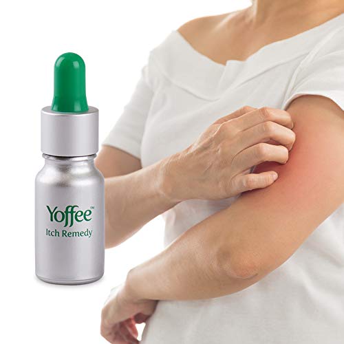 Yoffee Itch Remedy - Remedio en aceite para los picores, ardores, psoriasis, eczemas en la piel, Complejo botánico de rápida acción anti-bacteriana y anti-hongos, Fórmula concentrada, 10ml.
