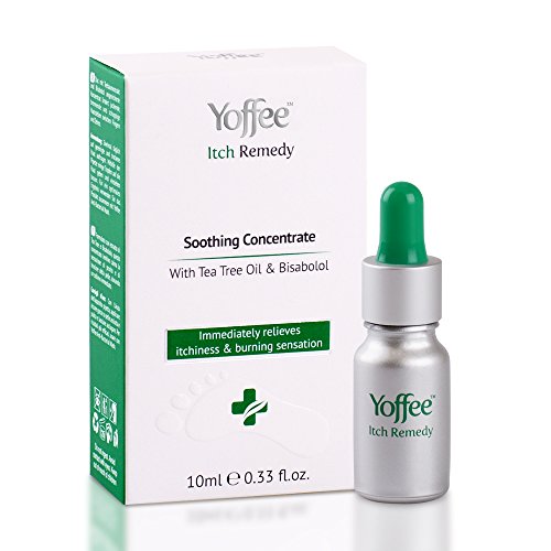 Yoffee Itch Remedy - Remedio en aceite para los picores, ardores, psoriasis, eczemas en la piel, Complejo botánico de rápida acción anti-bacteriana y anti-hongos, Fórmula concentrada, 10ml.