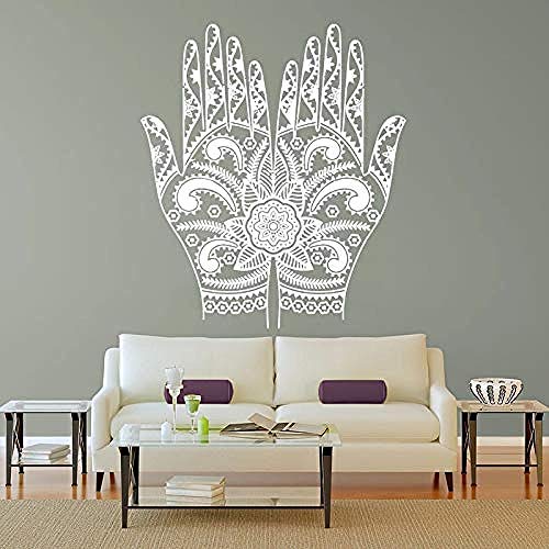 Yoga Hand Mandala Decoration Room Mural Sticker Pattern Palm Tree Sticker 63x99cm Wall Art Decal