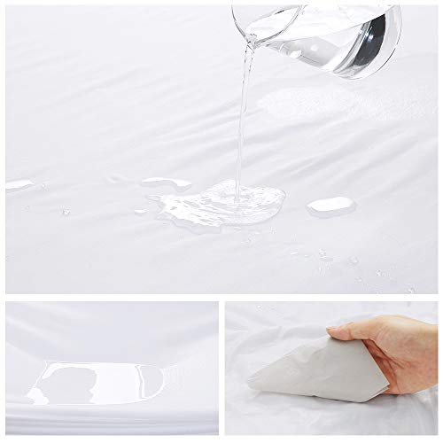 Yoofoss Protector de Colchón Impermeable Cubrecolchón 90x190/200cm Ultra Suave y Transpirable 100% Tencel Hipoalergénico & Anti-Ácaros
