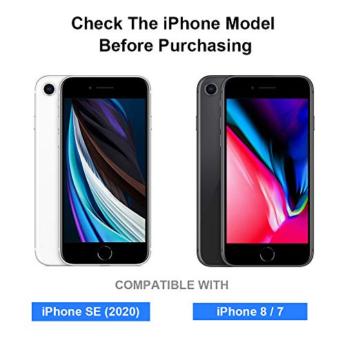 yotame Protector Pantalla para iPhone SE 2020, [2 Piezas] Cobertura Completa Cristal Templado iPhone 8/7 [Marco instalación fácil] [9H Dureza] [Anti-arañazos] Vidrio Templado 8/7 / SE 2020-4,7"