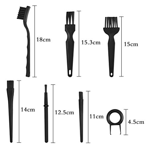 YOTINO 8 piezas Juego de cepillos antiestáticos Kit de Cepillo de Limpieza Antiestático de Nylon Mango de plástico Brocha Antiestatica Con Asa de Plastico Cepillo de Limpieza Antiestático para Teclado