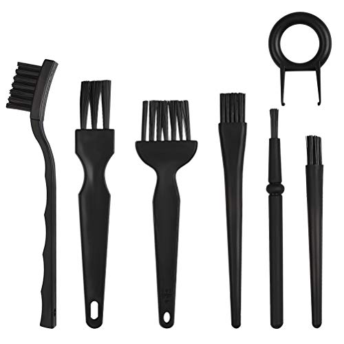 YOTINO 8 piezas Juego de cepillos antiestáticos Kit de Cepillo de Limpieza Antiestático de Nylon Mango de plástico Brocha Antiestatica Con Asa de Plastico Cepillo de Limpieza Antiestático para Teclado