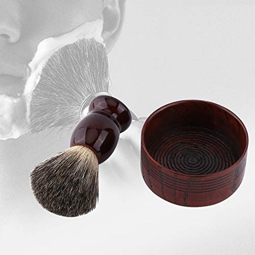 Yotown Kit de Cuidado de la Barba, 3 Piezas Profesionales de los Hombres Conjunto de Herramientas de Afeitar húmedo Faux Badger Cepillo de Pelo y Taza Tazón y jabón Hecho a Mano Peluquería