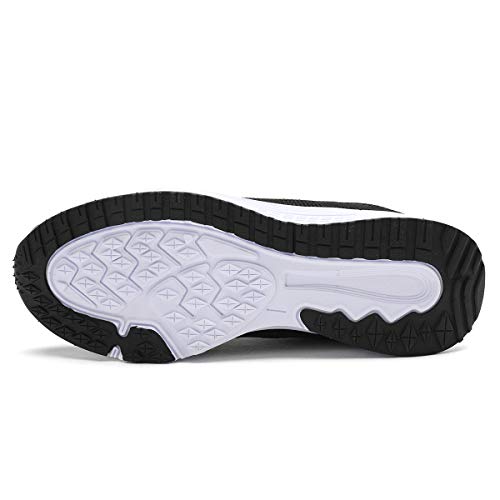 Youecci Zapatillas de Deportivos de Running para Mujer Deportivo de Exterior Interior Gimnasia Ligero Sneakers Fitness Atlético Caminar Zapatos Transpirable Negro 39 EU
