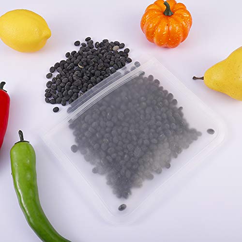 You&Lemon 10 Piezas de Bolsas de Almacenamiento de Alimentos Reutilizables Hecho de PEVA Ecológico para Almacenar Almuerzo/Verduras/Frutas/Bocadillo/Viajes