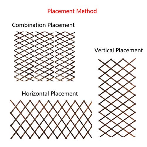 Youmu Madera Pared Enrejado expansión jardín Flor Planta Escalada Valla marrón 150 cmx30 cm, 1pz