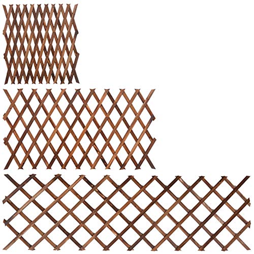 Youmu Madera Pared Enrejado expansión jardín Flor Planta Escalada Valla marrón 150 cmx30 cm, 1pz
