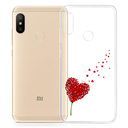 Young & Ming Xiaomi Mi A2 Funda, [3 Pack] Xiaomi Mi 6X Funda Carcasa Transparente Slilicona Suave TPU Gel Enjaca, Color 1