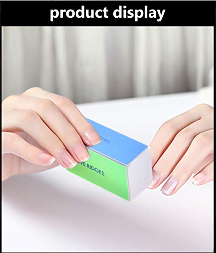 YQ 10 Piezas Lima de Uñas,Bloque Pulidor Lima Uñas Gel Lima de Uñas Profesional de 4 Caras（Un Bloque de Uñas en 4 Colores）