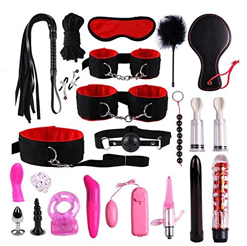 YQUQ Juego de Juguetes para Fiestas, puños Ajustables, Juego de Regalo para Masaje en Pareja 23 Piezas