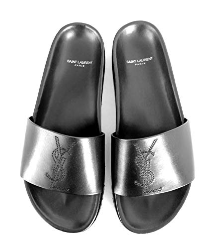 YSL - Sandalias de Vestir de Cuero para Hombre Negro Negro Negro Size: 42.5 EU