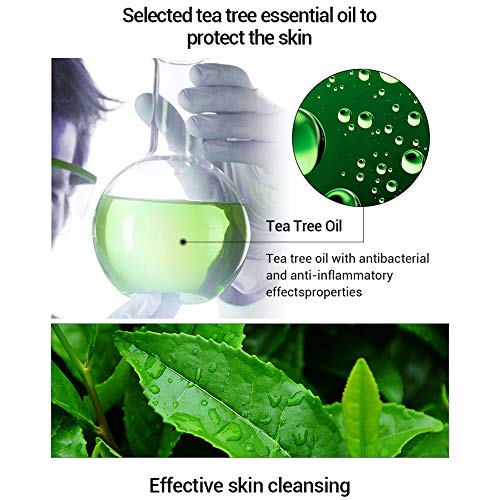 YSoutstripdu Jabón, Aceite de árbol de té Hecho a Mano jabón Limpiador Facial acné Tratamiento de la Piel Blackhead Cuidado-Verde