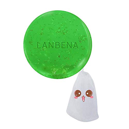 YSoutstripdu Jabón, Aceite de árbol de té Hecho a Mano jabón Limpiador Facial acné Tratamiento de la Piel Blackhead Cuidado-Verde