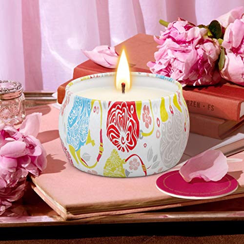 YUE GANG Velas Aromaticas 25-30 Horas de Tiempo de Combustión Vela Perfumadas de Regalo para Cumpleaños, Aniversario, Aliviar el Estrés, y Uso Diario, Regalos Mujer de 4 Pack