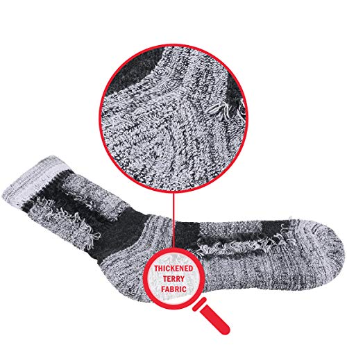 YUEDGE 5 Pares Hombre Senderismo Calcetines para Trekking Camping Tenis y Otros Deportes, Transpirable, Alto Rendimiento (XL)